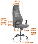 Кресло AVIATOR PLT metalBL, ткань, серый, KUB 05/W-12 | изображение 16