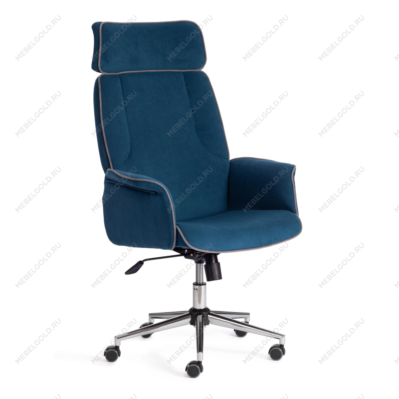 Кресло CHARM, флок, синий, 32