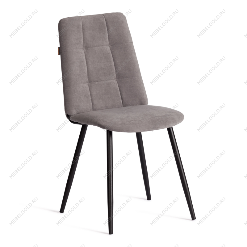 Стул обеденный Asti, TREND, флок, серый/чёрный, 29, 47х54х86 см