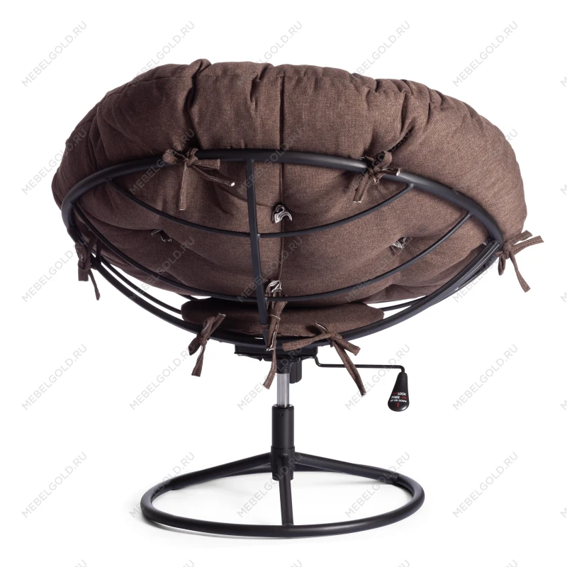 Кресло CLOUDE HOME, рогожка/металл, 97х98х90-96см, коричневый, 3М7-147 | изображение 4