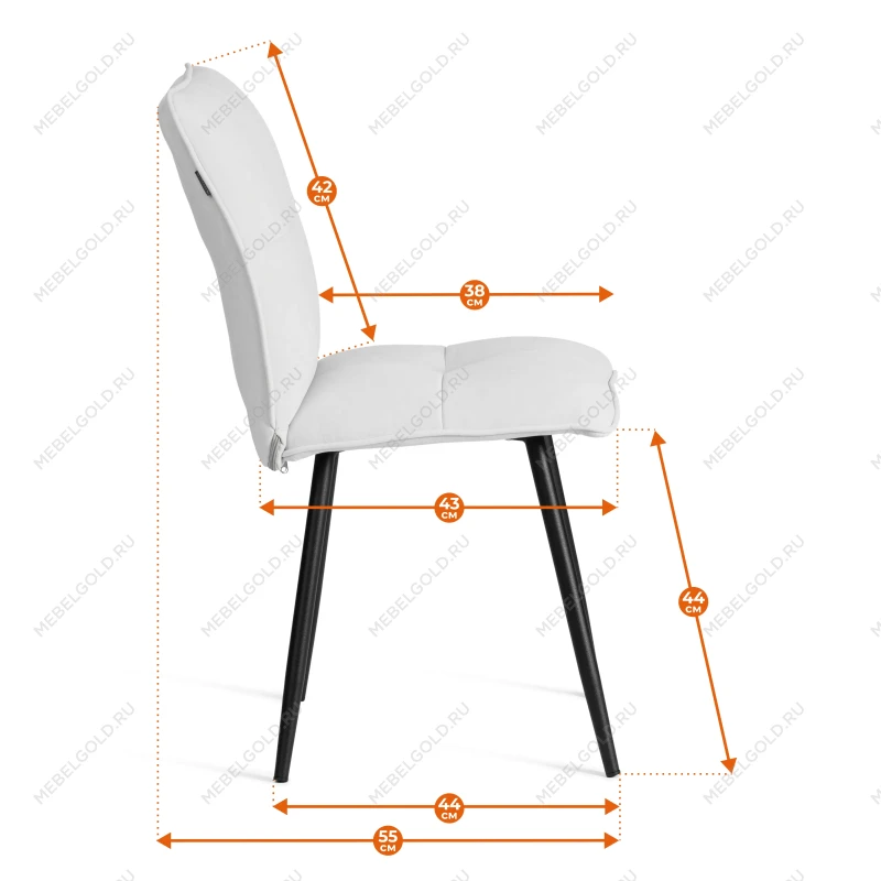 Стул обеденный Sweet, LT, велюр, Blue (синий), 41х55х88 см | изображение 17