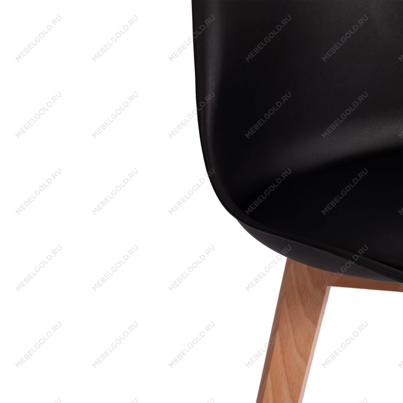 Стул барный TULIP BAR (mod. C1014H-1)/1 шт. в упаковке, пластик/дерево, 42 х 47,5 х 104 см, Black (Черный) 3010/ натуральный | изображение 7