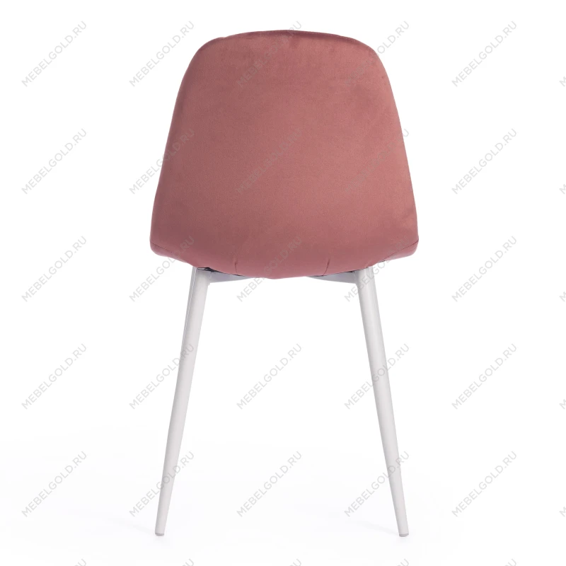 Стул BREEZE (mod. 4724)/1 шт. в упаковке, вельвет/металл, 44 х 53 х 87 см, Coral (коралловый) HLR44 / белый | изображение 3
