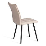 Стул обеденный Bari, LT, велюр, бежевый/черный, 7, 41х55х89 см | изображение 2