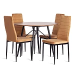 Стул Easy (mod. JSC02-1), металл, флок, 41 х 52 х 96 см, brown (золотисто - коричневый) HLR12 / черный | изображение 7