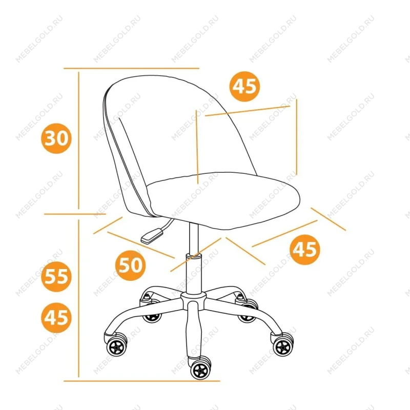 Кресло MELODY, флок, коричневый, 6 | изображение 11