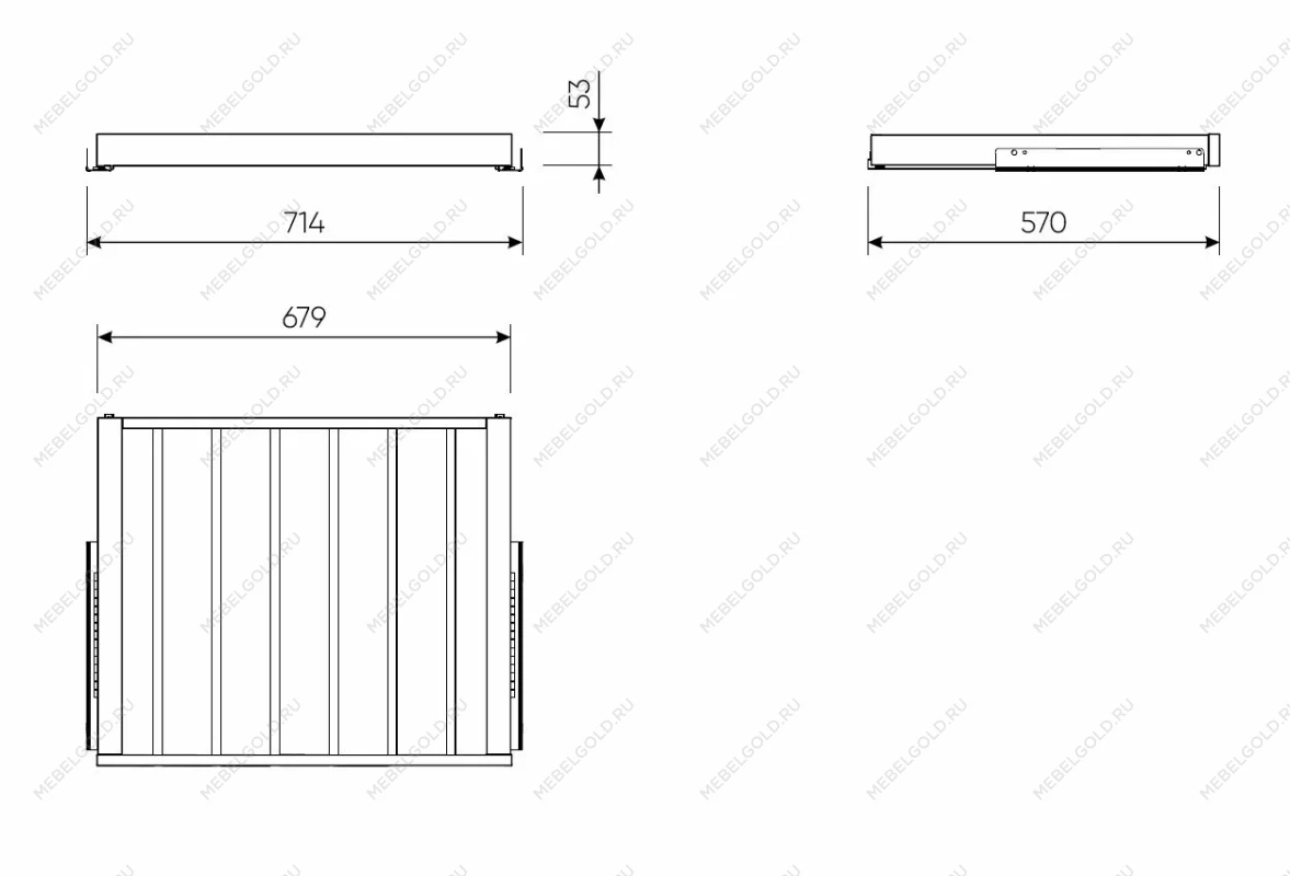 Брючница выдвижная МАКС 75х58 белая | изображение 1