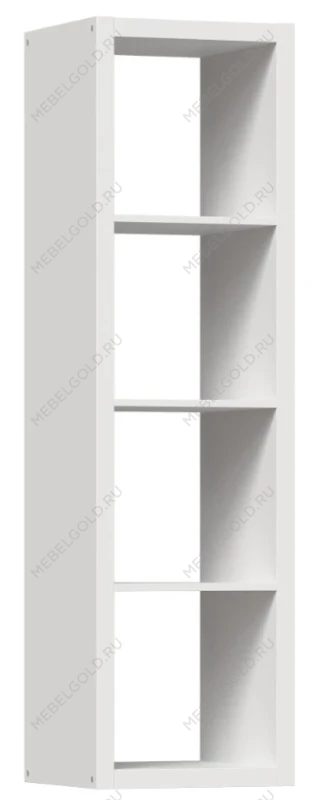 Стеллаж Фора, 4 полки, 147x42х38 см, белый