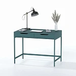 Стол письменный на металлических ножках Ингар Д 100x48x76, серо-бирюзовый/черный | изображение 7