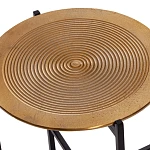 Столик кофейный Secret De Maison BLOOM ( mod. 11873-B ), алюминиевый сплав, 46*46*51 см, черный/античная медь | изображение 4