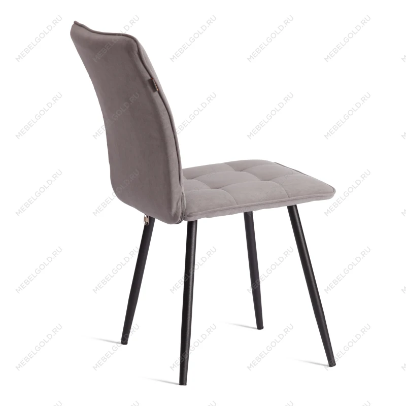 Стул обеденный Bari, LT, флок, серый/черный, 29, 41х55х89 см | изображение 2
