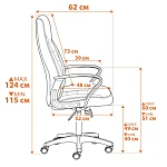 Кресло INTER (24), кож/зам/флок/ткань, серый/металлик, C-36/29/TW-12 | изображение 14