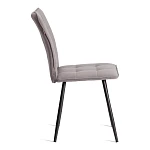 Стул обеденный Bari, LT, флок, серый/черный, 29, 41х55х89 см | изображение 1