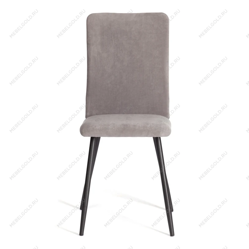 Стул обеденный La Rousse, NEW, флок, серый/черный, 29, 45x55x93 см | изображение 4
