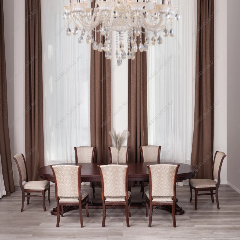 Стул VERSAL мягкое сидение, бук, 51х48х106 см, Tobacco, жаккард коричневый | изображение 9