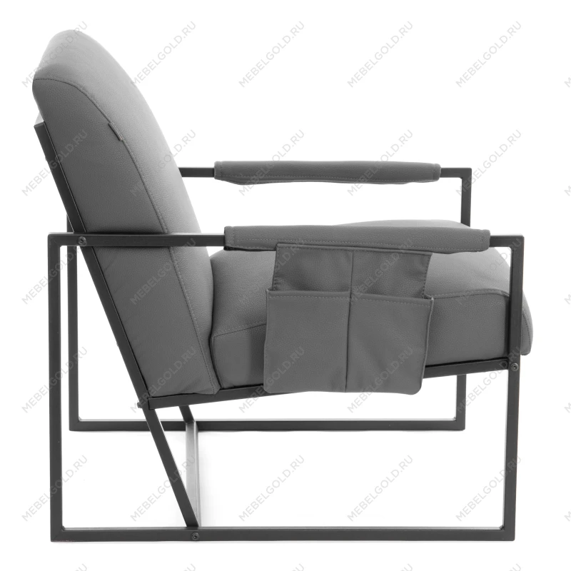 Кресло Charli LUX/Чарли Люкс, экокожа, Sharp Графит, 70х80х82 см | изображение 1