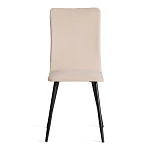 Стул обеденный La Rousse, NEW, флок, бежевый/черный, 7, 45x55x93 см | изображение 4
