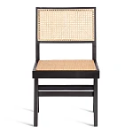Стул LOKI, дерево вяз/ротанг, 51х44х86 см, черный | изображение 4