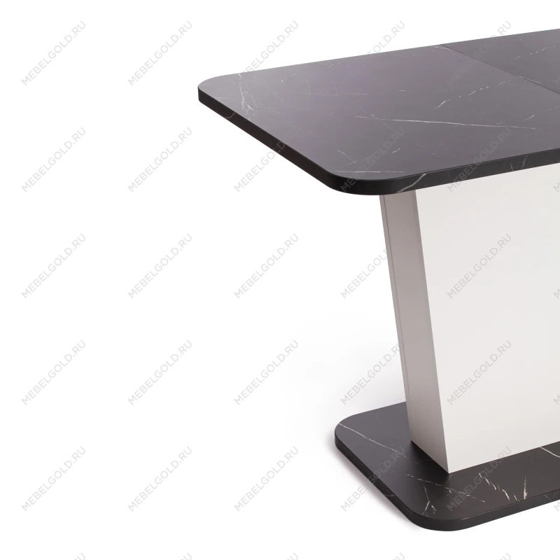 Стол обеденный GENT, ЛДСП, 110-145x68,6x75,5 см, Мрамор Блэк Роял/Белый | изображение 8