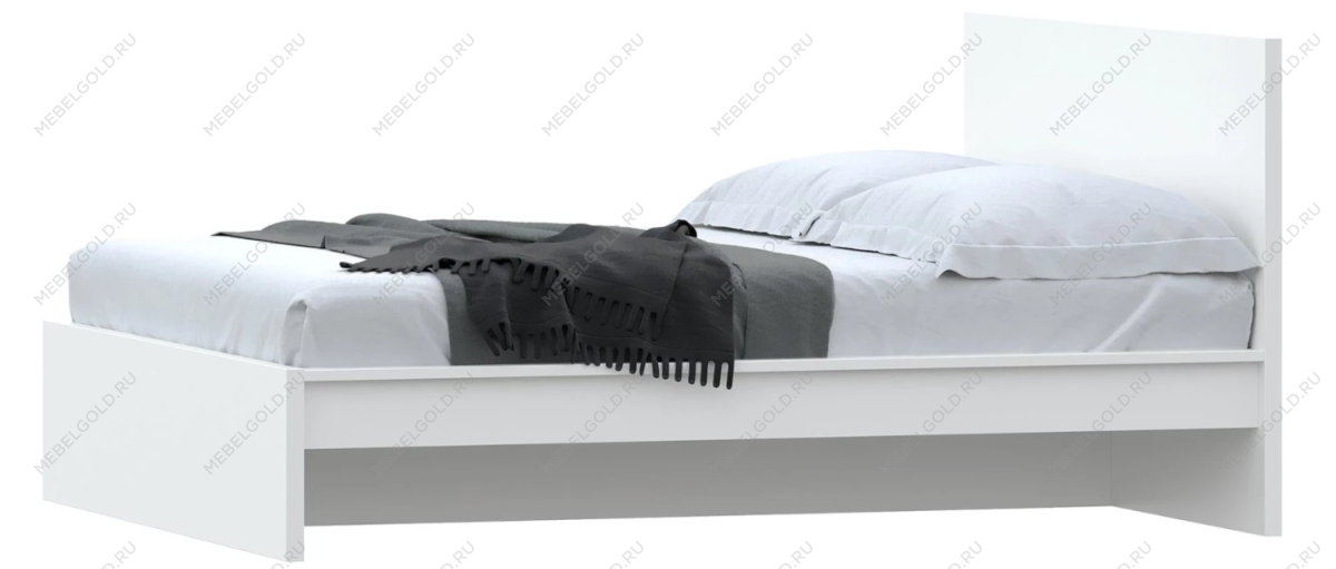 Кровать двуспальная Варма СЭНГ, 140х200 см, эмаль , белая