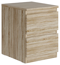 Тумба прикроватная Мальта, 2 ящика, 48х40х54 см, дуб сонома