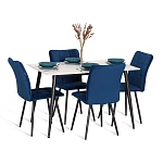 Стул обеденный Bari, LT, велюр, Blue (синий), 41х55х89 см | изображение 9