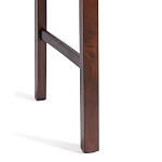 Обеденный комплект Хадсон (стол + 4 стула)/Hudson Dining Set, дерево гевея/мдф, стол: 110х70х75см / стул: 44х42х89см, cappuccino (темный орех), ткань кор.-зол. (1 | изображение 9