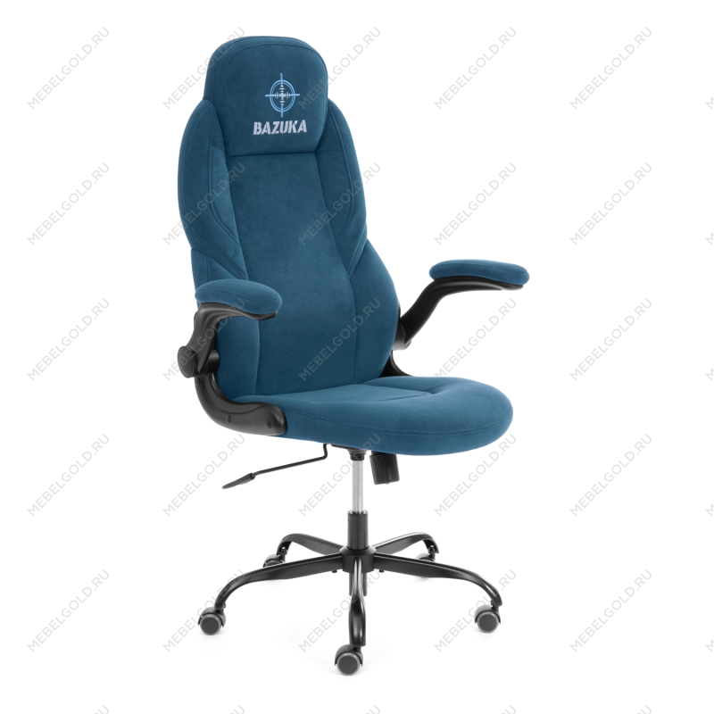 Кресло BAZUKA metalBL, велюр, синий, 32