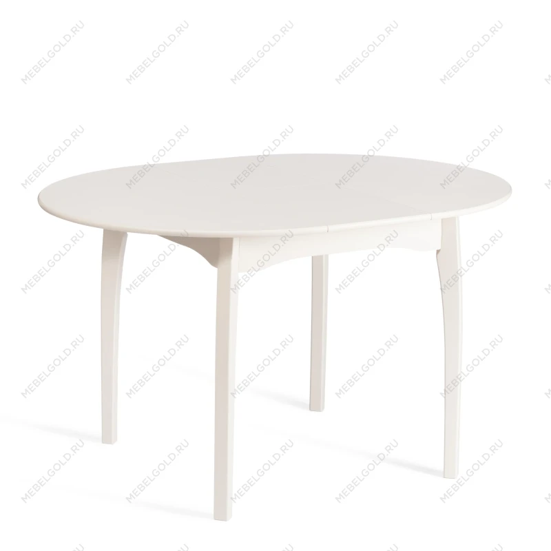 Стол DIAMANTE круглый, бук, мдф, шпон дуба, 100 х 100+30 х 75 см, Ivory white | изображение 8