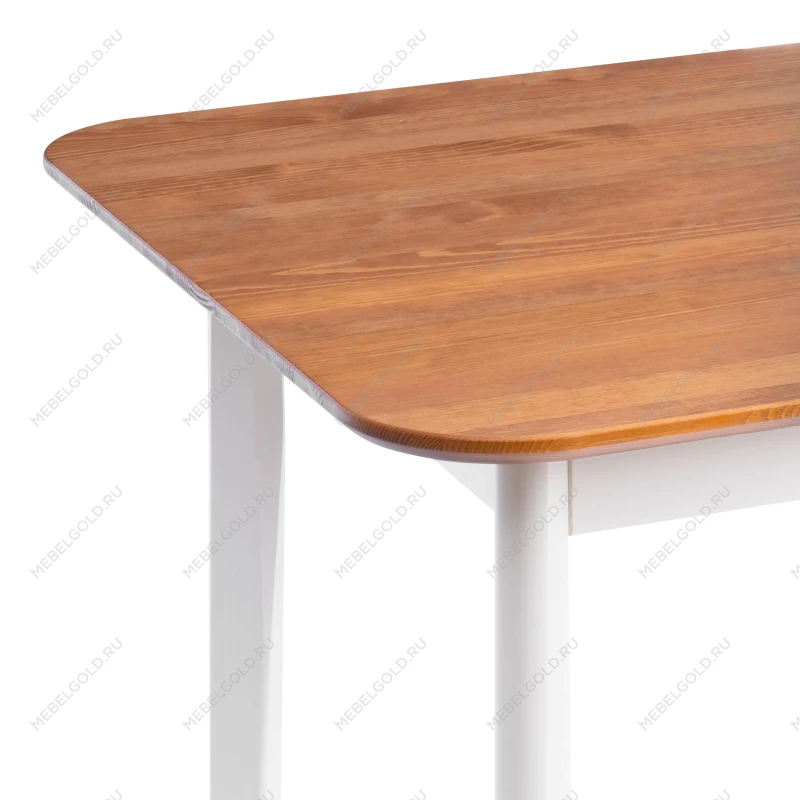Стол Соната Люкс/Sonata Lux table, 120х75х75 см, массив сосны, антик/белый, 120х75х75 см | изображение 3