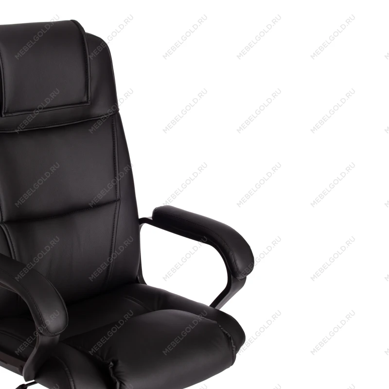 Кресло BERGAMO хром (22), кож/зам, черный, 36-6 | изображение 11